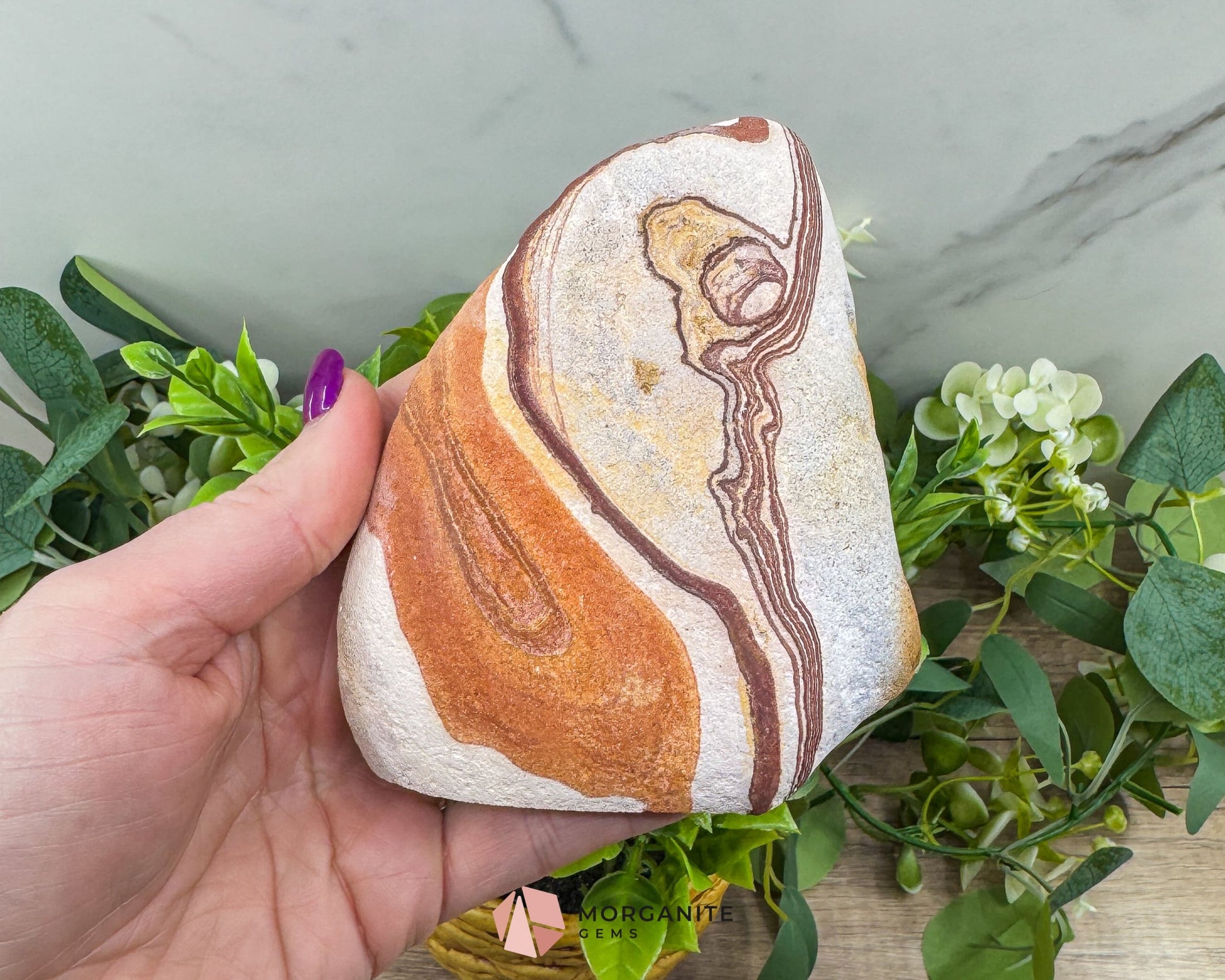 Wonderstone Freeform – Handcrafted 4-Inch Natural Stone from Utah-Morganite Gems