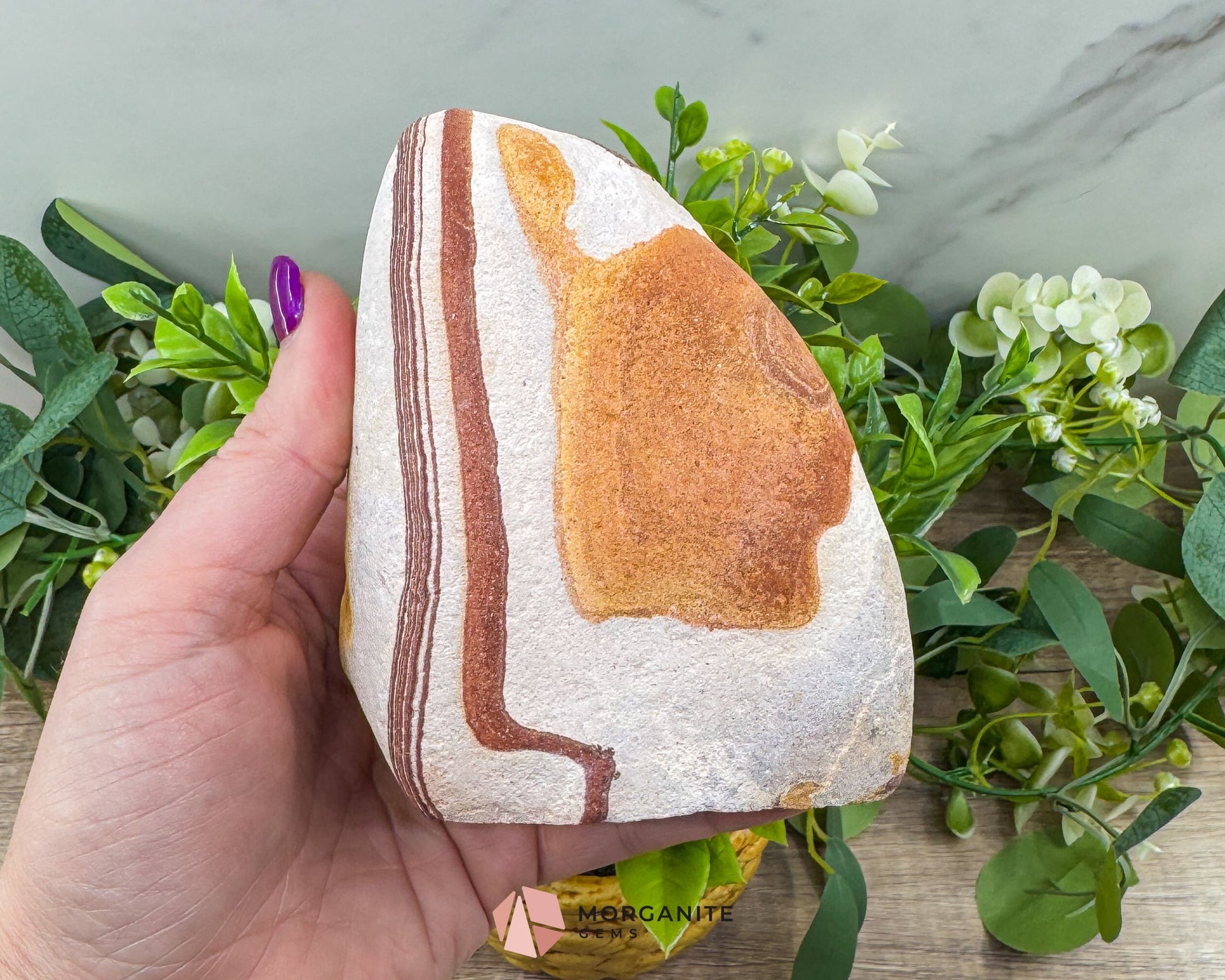 Wonderstone Freeform – Handcrafted 4-Inch Natural Stone from Utah-Morganite Gems