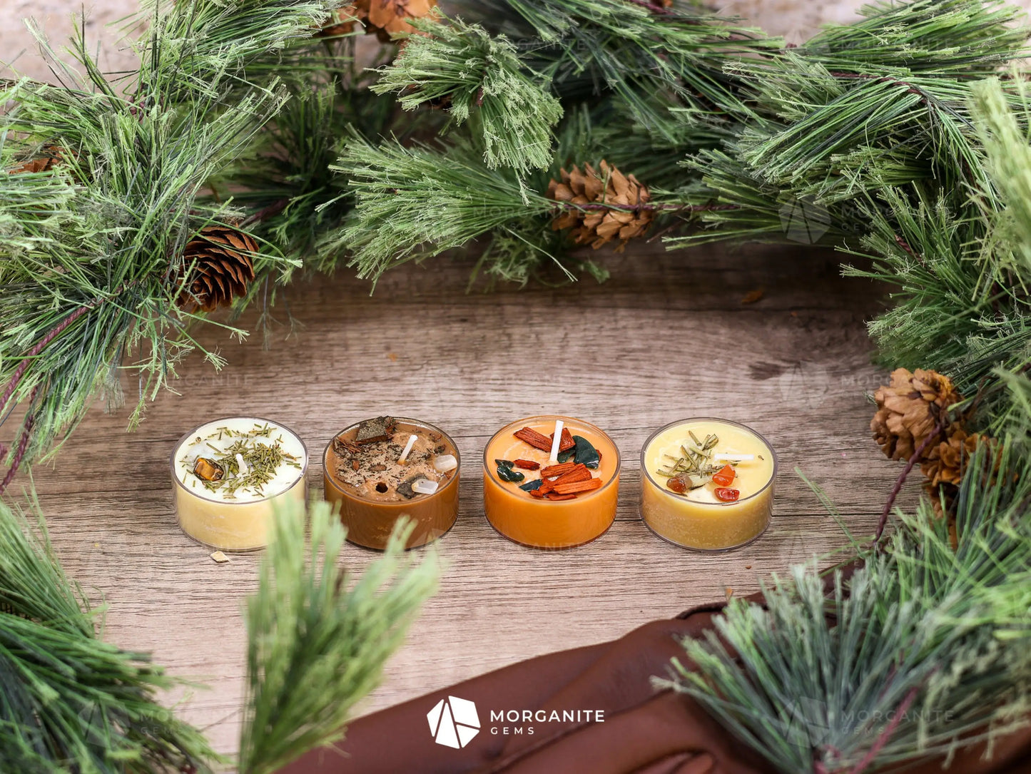 Woodsy Candles for Men-Morganite Gems