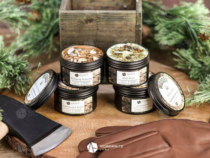 Woodsy Candles for Men-Morganite Gems