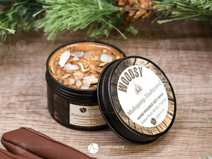 Woodsy Candles for Men-Morganite Gems