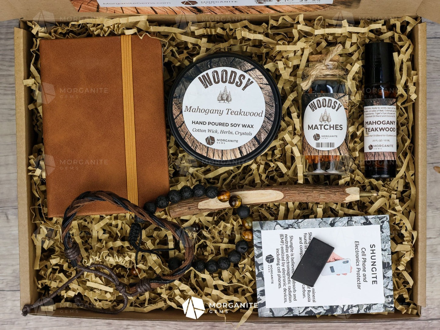 Woodsy Gift Box for Men-Morganite Gems