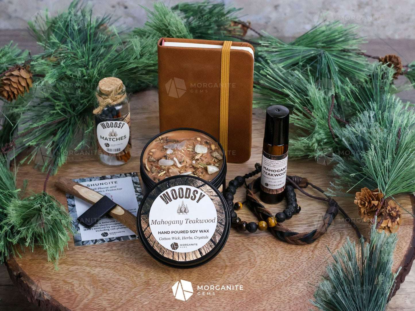 Woodsy Gift Box for Men-Morganite Gems