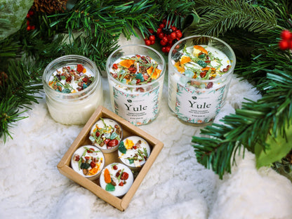 Yule Candle, Winter Solstice Candle, Christmas Candle, Holiday Candle-Morganite Gems