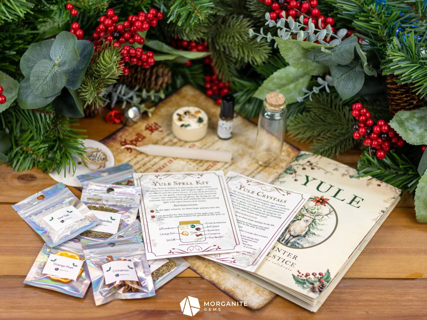 Yule Gift Box Set – Festive Holiday Collection for Warmth, Celebration, and Seasonal Magic-Morganite Gems