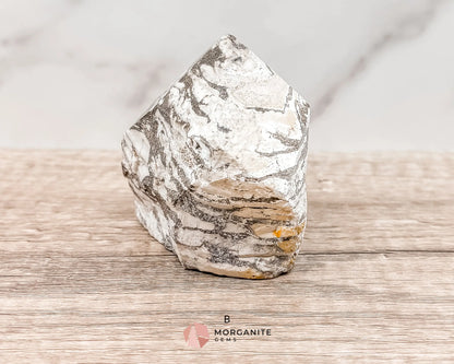 Zebra Jasper Cut Base Point with Polished Top – Grounding and Balancing Crystal for Strength and Protection-Morganite Gems