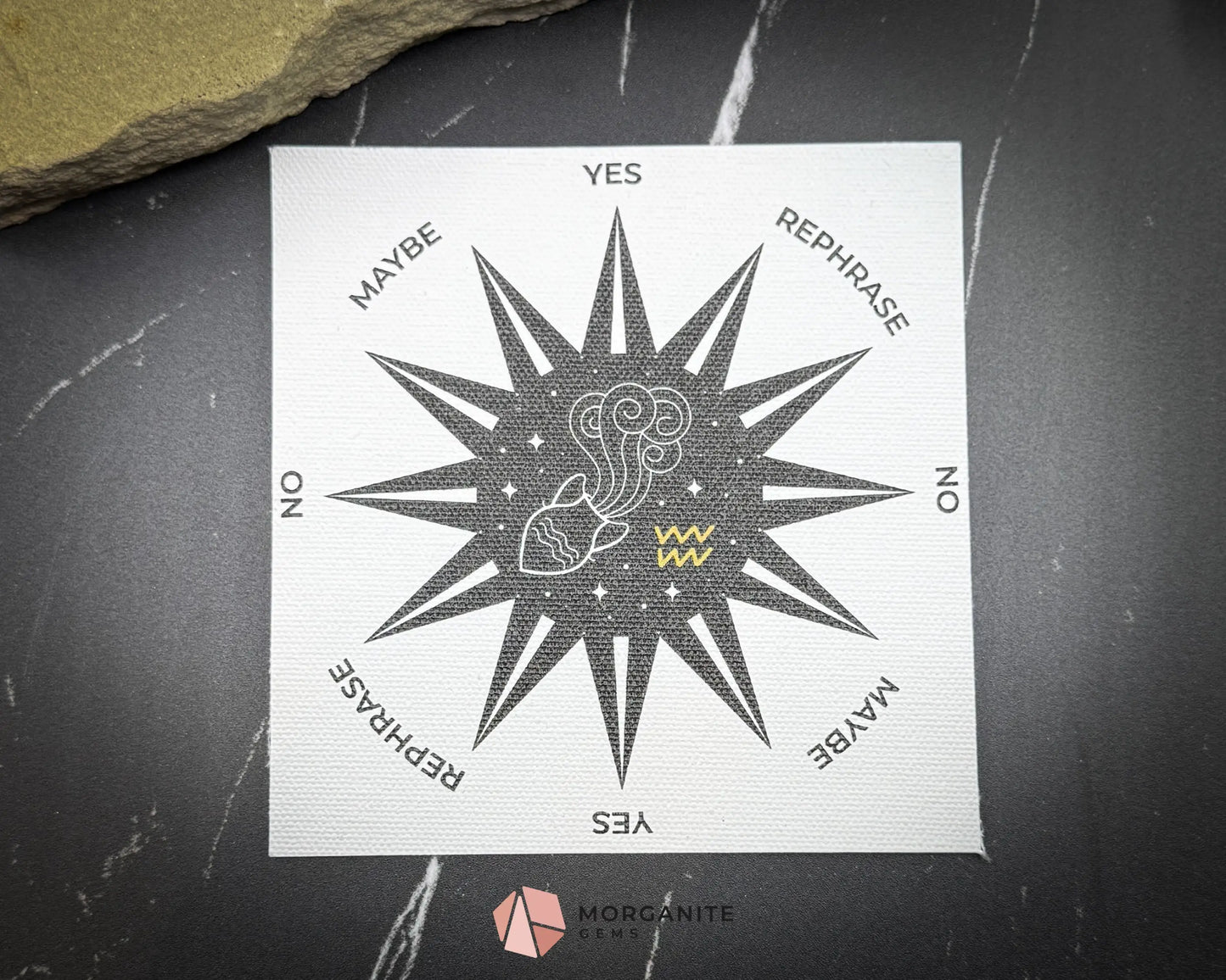 Zodiac Pendulum Mat – 5’’ Divination Cloth for Astrology Dowsing & Spiritual Readings - Aquarius - Home & Living